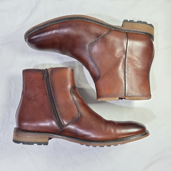 Moretti Black Label Abbot Inside Zip Classic Brown Leather Ankle Boots. 11.5 - Picture 7 of 12